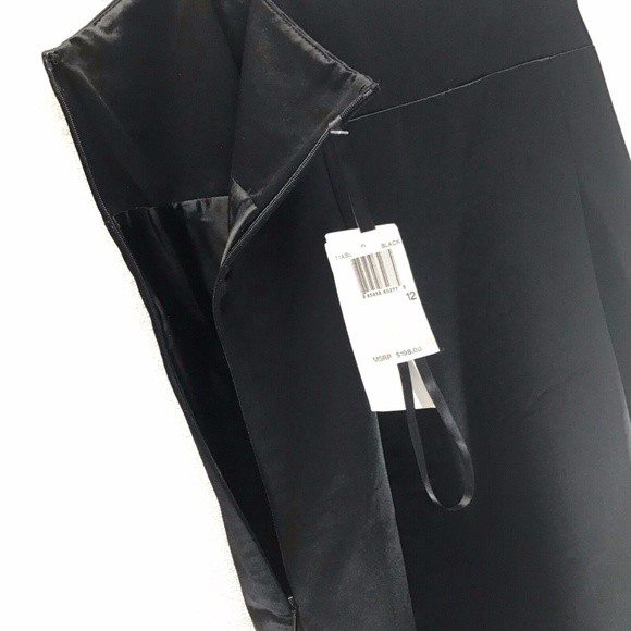 French Connection Black Satin Bow Dress 12 NWT! - Picture 6 of 8